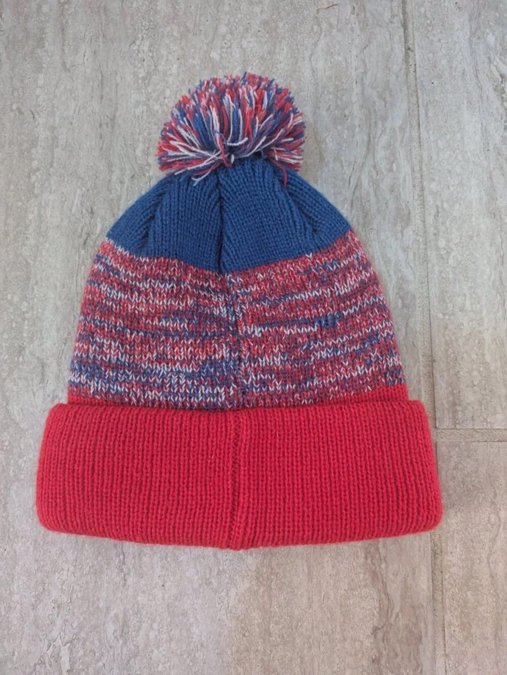 Buffalo Bills NFL Knit Pom Beanie Hat One Size Blue Red White